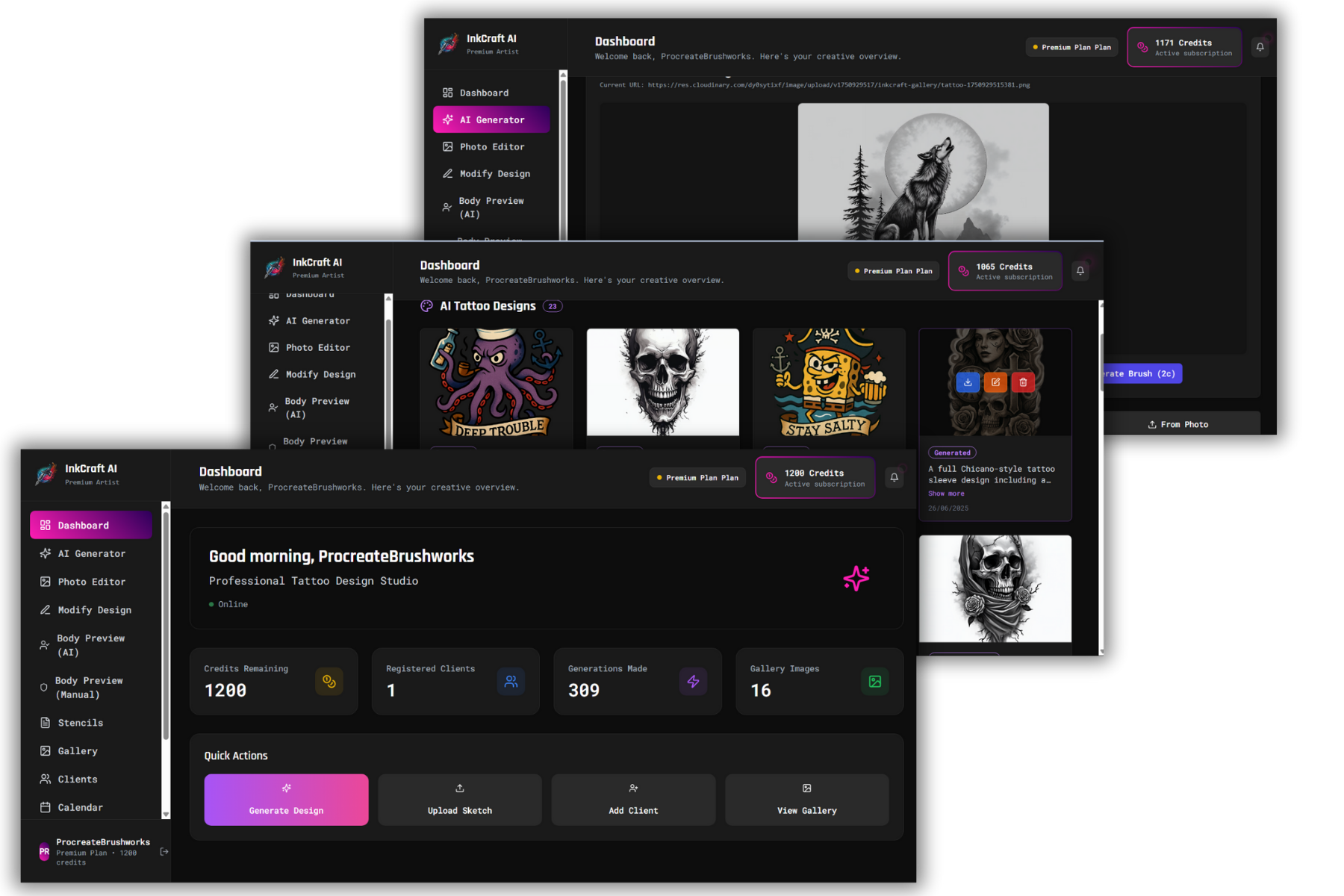InkCraft AI Dashboard