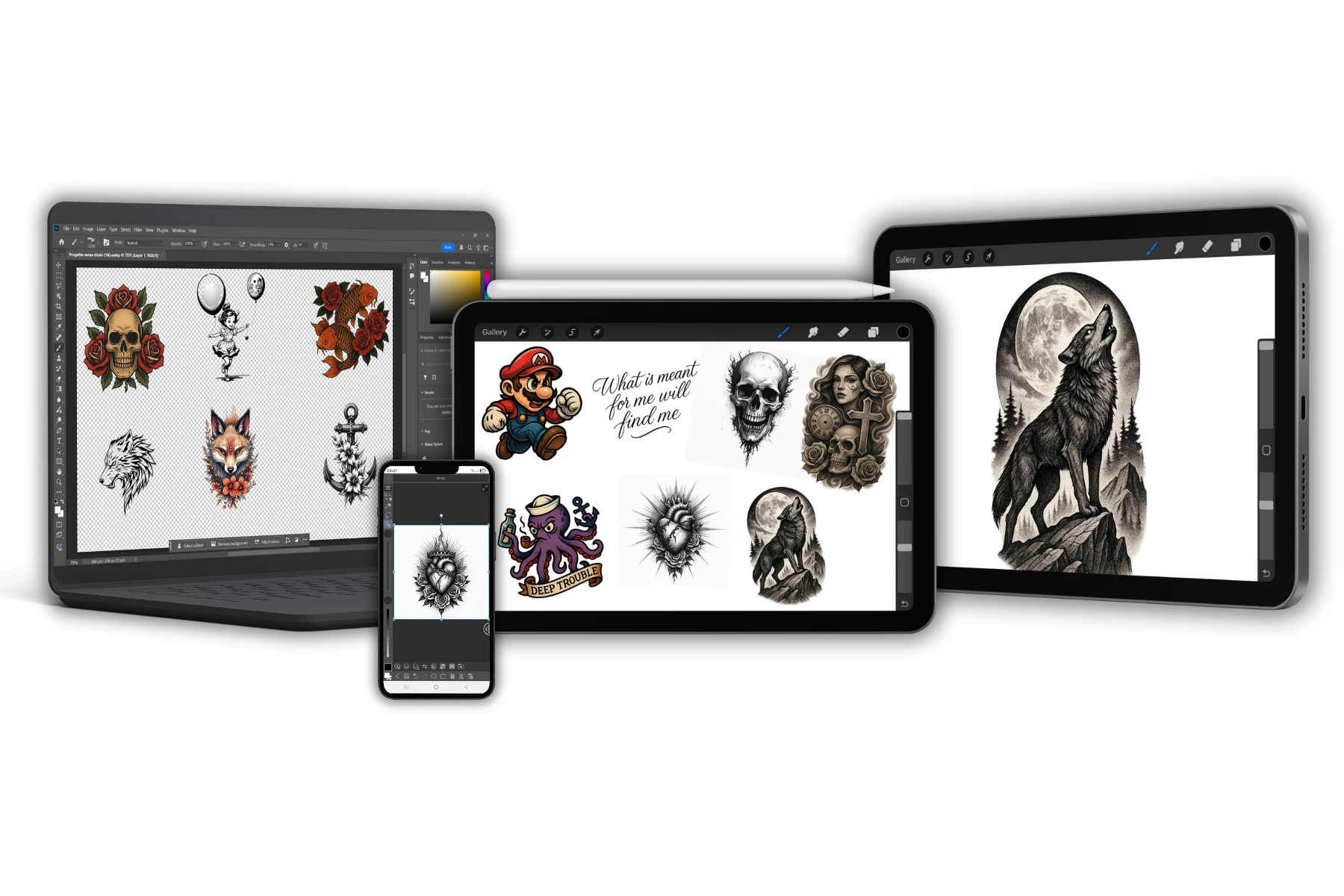 InkCraft AI designs work in all drawing software